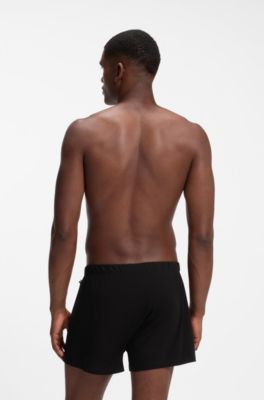 Set van twee boxershorts van stretchkatoen, Zwart