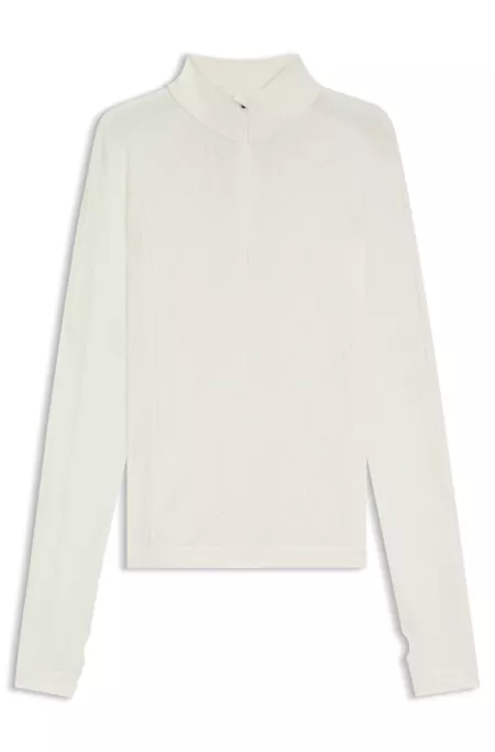 BOSS Ski zip-neck base-layer top in jersey knit