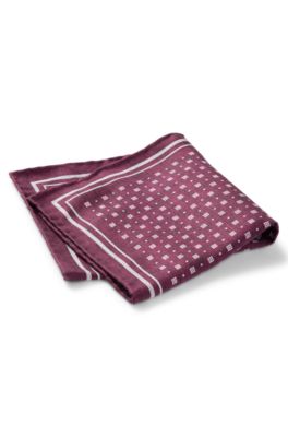 BOSS Pochette de costume en soie à imprimés variés