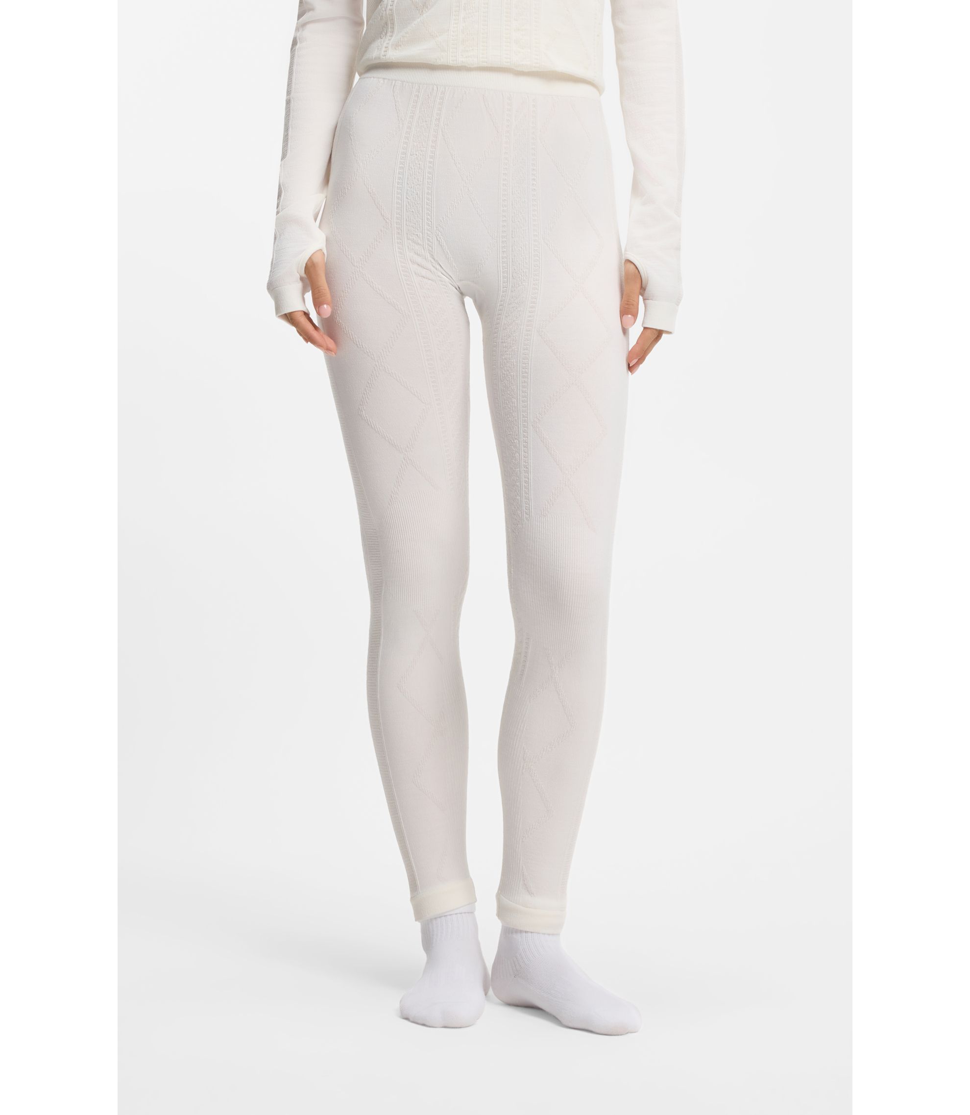 BOSS Ski Baselayer-Leggins aus Jersey-Strick
