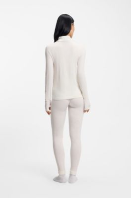 BOSS Ski jersey-knit base layer leggings, Natural