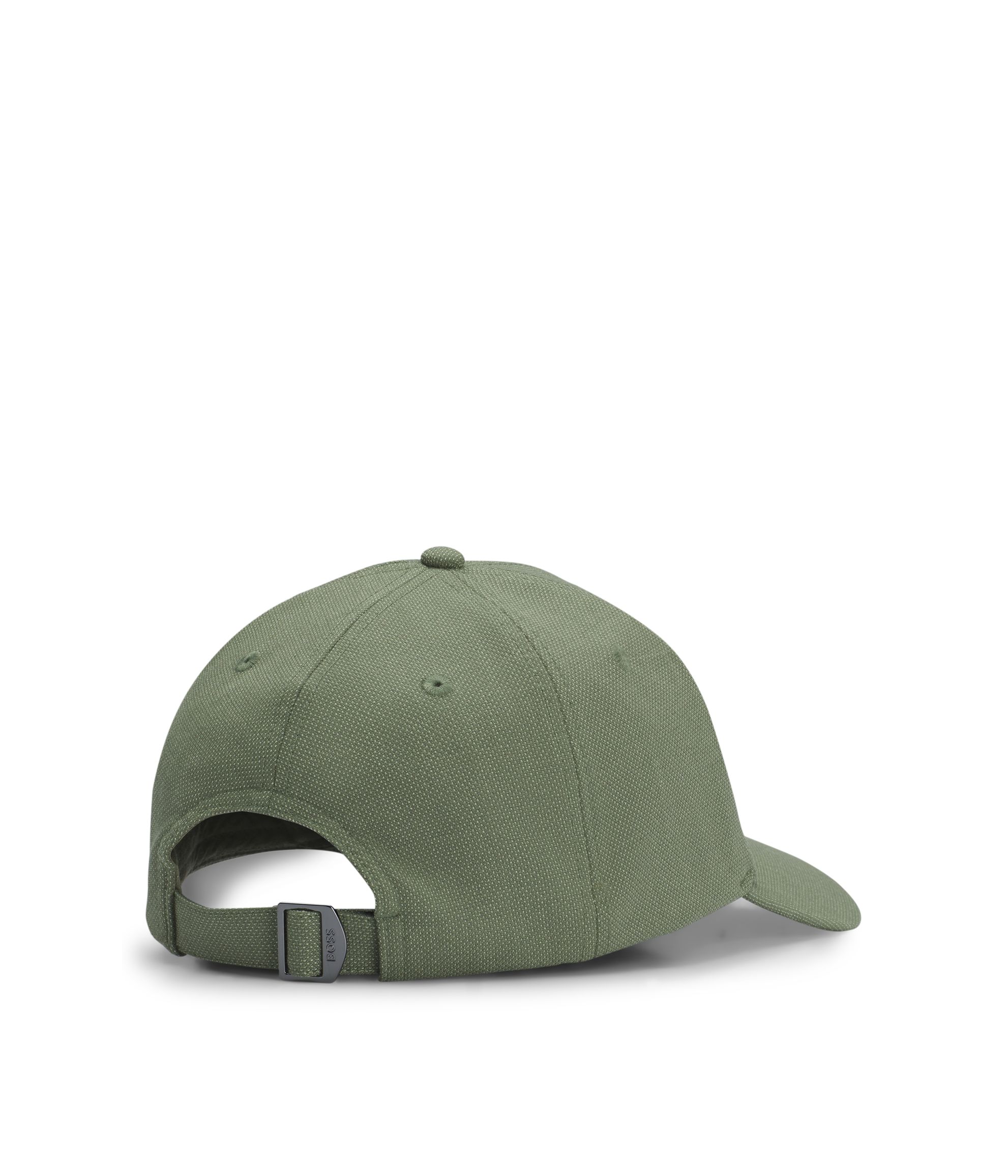 BOSS - Knitted-piqué cap with logo patch - Green