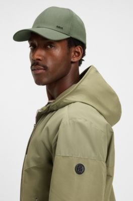 Knitted-piqu&eacute; cap with logo patch, Green