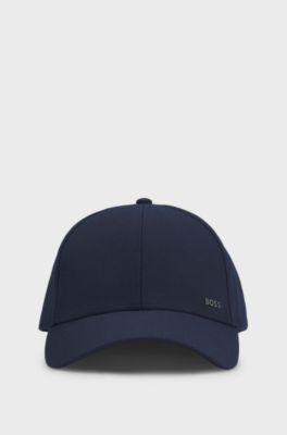 Knitted-piqu&eacute; cap with logo patch, Dark Blue