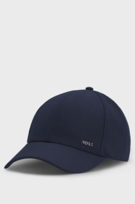 Knitted-piqu&eacute; cap with logo patch, Dark Blue