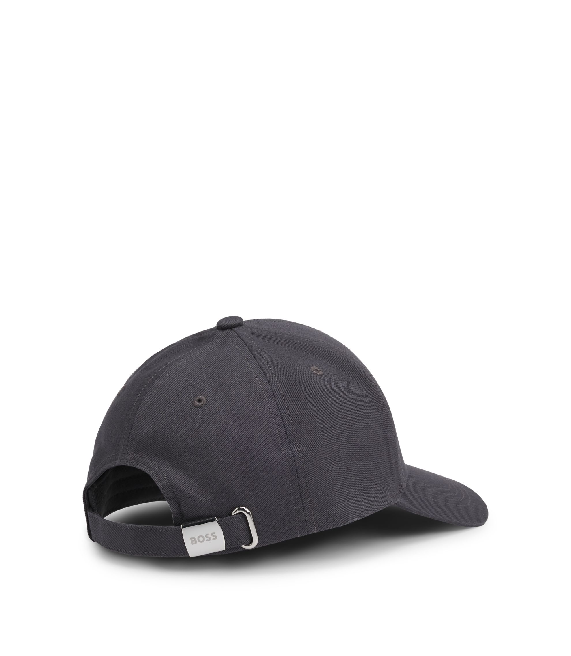 BOSS - Cotton-twill cap with golf logo print - Dark Grey