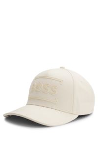 Cotton-twill cap with tennis-inspired logo artwork, White