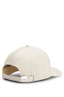Cotton-twill cap with tennis-inspired logo artwork, White