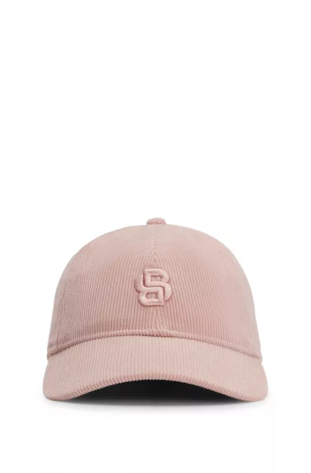 Cap in baby corduroy with Double B monogram