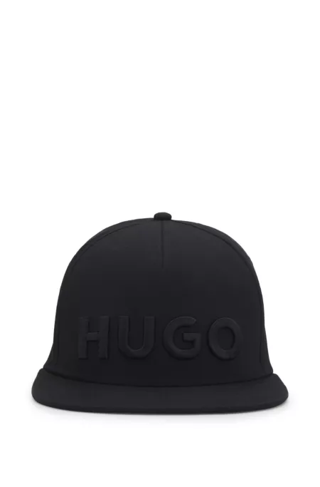 Stretch-cotton cap with embroidered logo