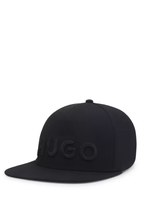 Stretch-cotton cap with embroidered logo