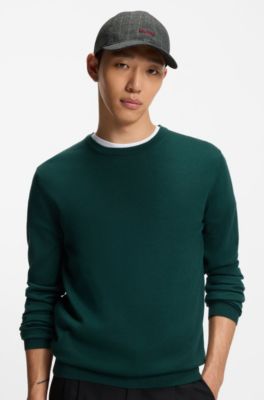 Twill cap with embroidered crest logo, Grey Patterned