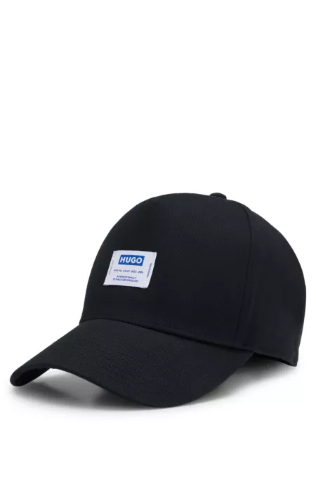 Cotton-twill cap with logo label