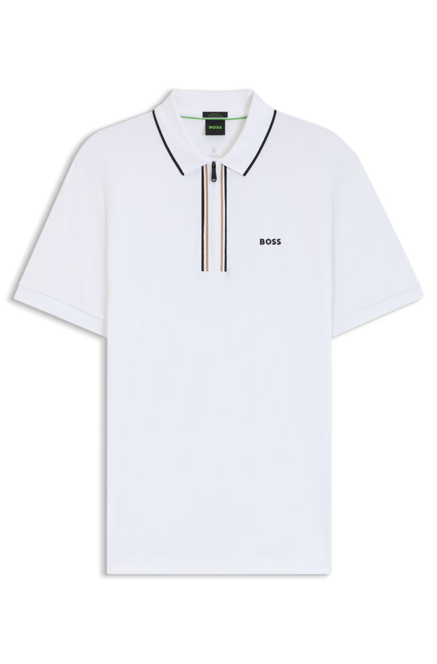 BOSS Philix Quick-Dry Slim Polo — White