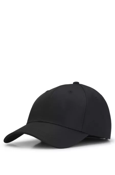 Logo-embroidered twill cap with bow closure