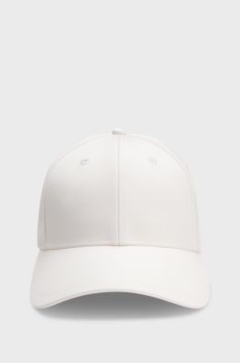 Logo-embroidered twill cap with bow closure, White