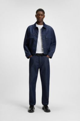 T-Shirt aus Baumwoll-Jersey mit Split-Logo-Print, Wei&szlig;