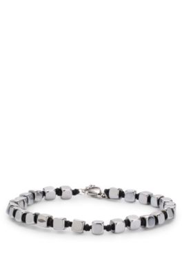 Cuff with steel cubes, Black