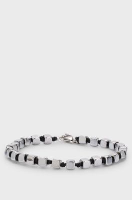 Cuff with steel cubes, Black