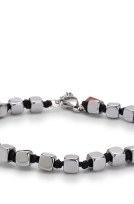 Cuff with steel cubes, Black