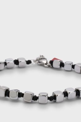 Cuff with steel cubes, Black