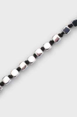 Cuff with steel cubes, Black