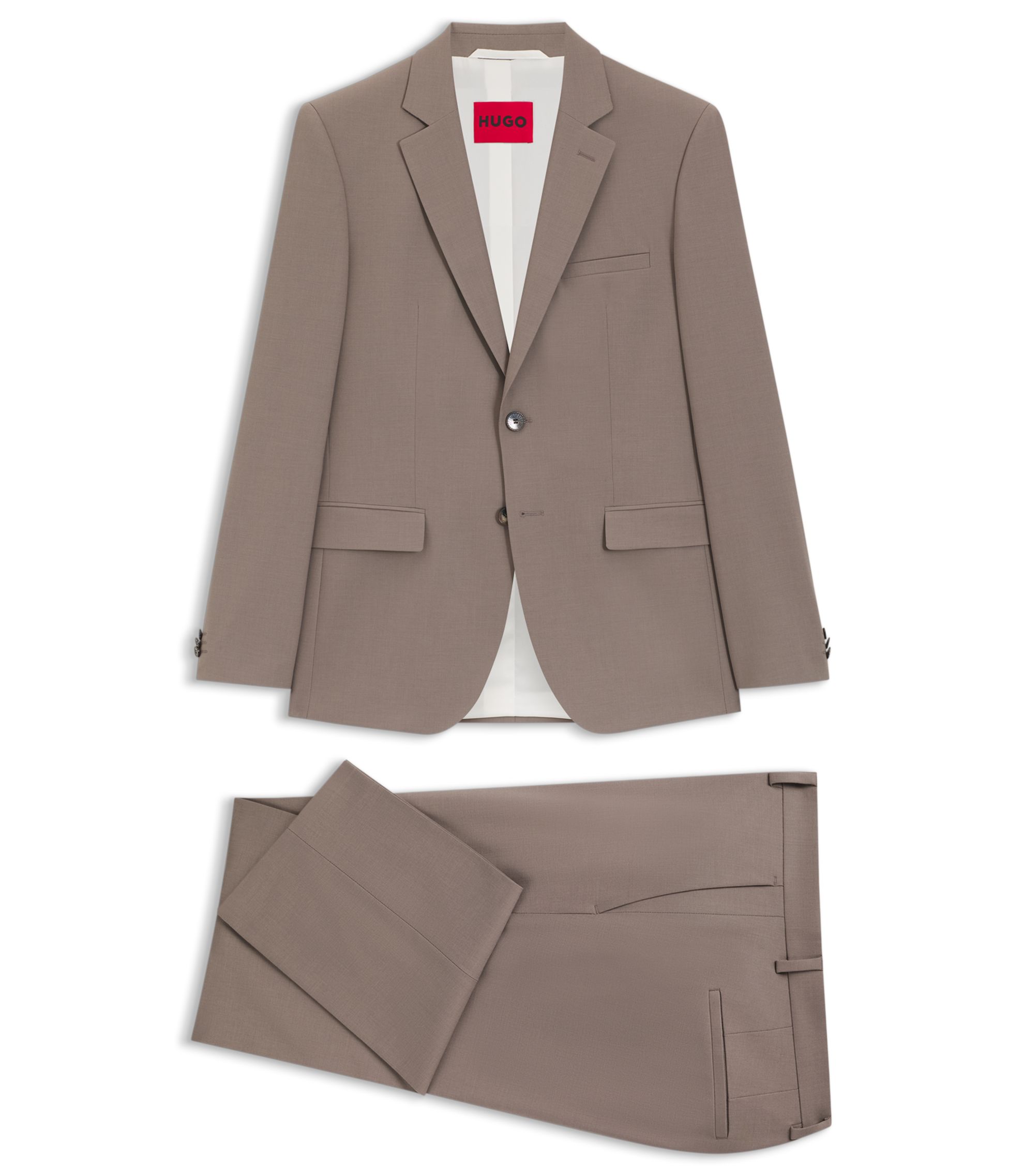HUGO - エクストラスリムフィット ツーピーススーツ ウールブレンド