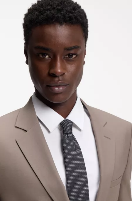 Extra Slim-Fit Popeline-Anzug aus Woll-Mix