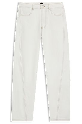 Hose aus Baumwoll-Twill mit Barrel-Passform