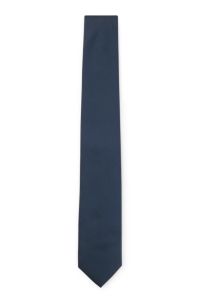 Tie with jacquard structure, Dark Blue