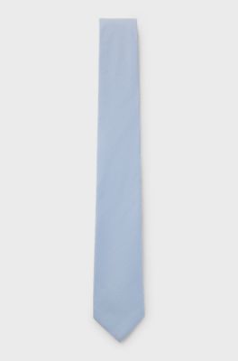 Tie with jacquard structure, Light Blue