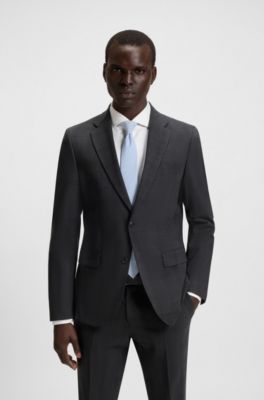 Tie with jacquard structure, Light Blue