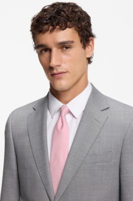 Tie with jacquard structure, light pink