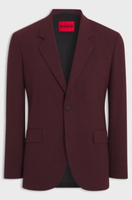 Modern-fit stretch blazer, Dark pink