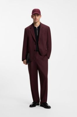 Modern-fit stretch blazer, Dark pink