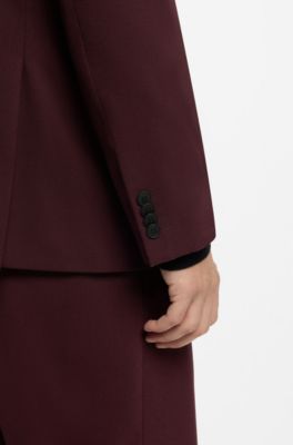Modern-fit stretch blazer, Dark pink