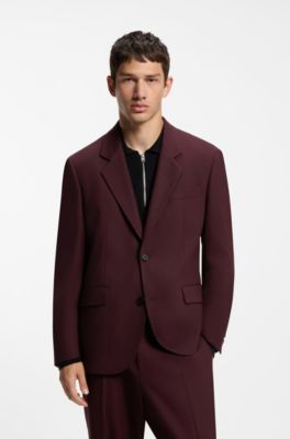 Modern-fit stretch blazer, Dark pink