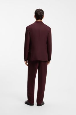 Modern-fit stretch blazer, Dark pink