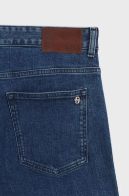 Delaware slim-fit jeans in blue comfort-stretch denim, Blue