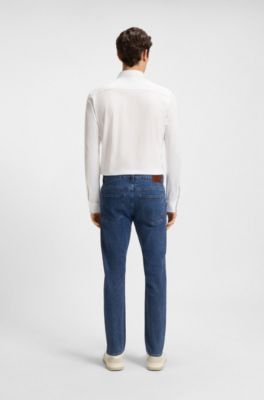 Delaware slim-fit jeans in blue comfort-stretch denim, Blue
