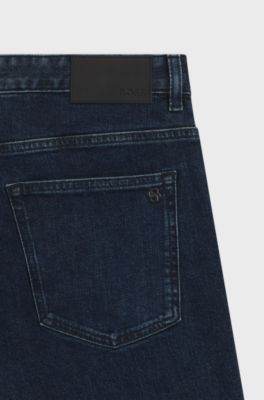 Delaware slim-fit jeans in blue comfort-stretch denim, Dark Blue