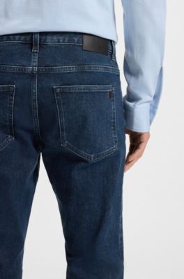 Delaware slim-fit jeans in blue comfort-stretch denim, Dark Blue