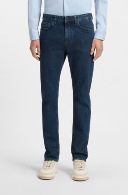 Delaware slim-fit jeans in blue comfort-stretch denim, Dark Blue