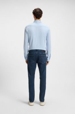 Delaware slim-fit jeans in blue comfort-stretch denim, Dark Blue