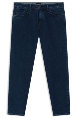 블루 컴포트 스트레치 데님 Maine 레귤러 핏 진, 다크 블루