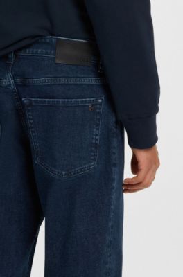Maine regular-fit jeans in blue comfort-stretch denim, Dark Blue