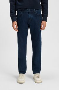 Maine regular-fit jeans in blue comfort-stretch denim, Dark Blue