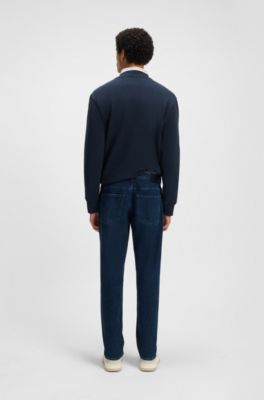 Maine regular-fit jeans in blue comfort-stretch denim, Dark Blue