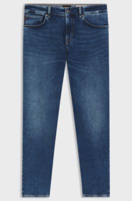 Maine regular-fit jeans in blue super-stretch denim, Blue