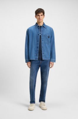 Regular-fit Maine-jeans van blauw superstretchdenim, Blauw